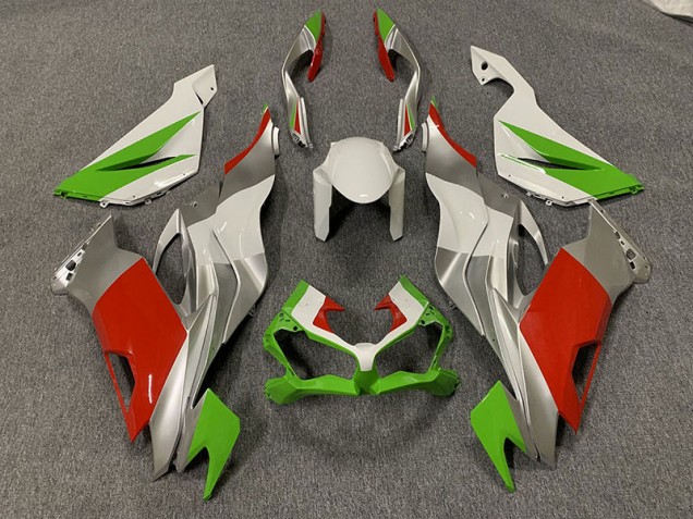 Personnalisé Rouge / Vert & Argent 19-23 Kawasaki ZX6R Carénage