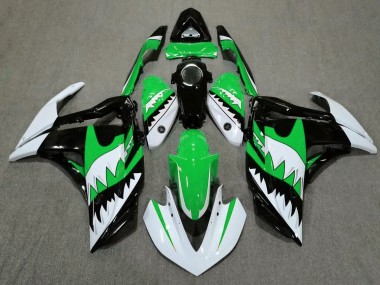 Requin Blanc & Vert 15-18 Yamaha R3 Carénage