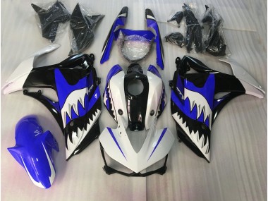 Requin Bleu & Blanc 15-18 Yamaha R3 Carénage