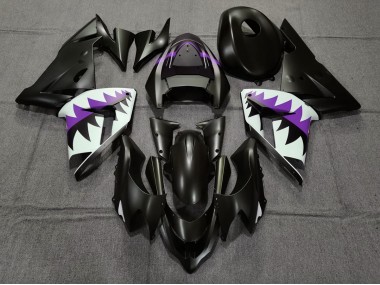 Requin Noir Mat & Violet 04-05 Kawasaki ZX10R Carénage