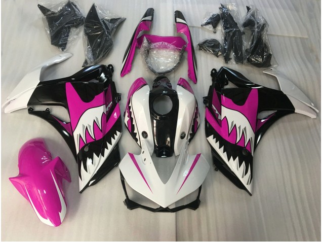 Requin Rose & Blanc 15-18 Yamaha R3 Carénage