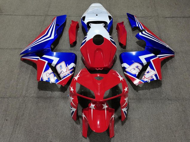 Rouge Blanc & Bleu 69 05-06 Honda CBR600RR Carénage