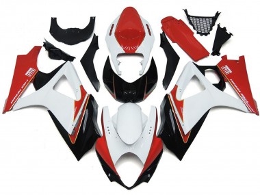 Rouge & Blanc Personnalisé Avec Noir 07-08 Suzuki GSXR 1000 Carénage