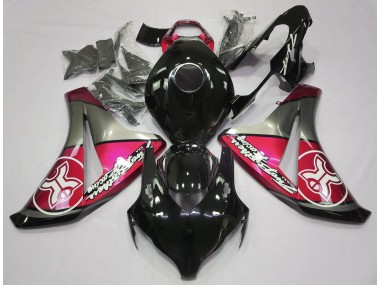 Rouge Bonbon Sur Noir Personnalisé 08-11 Honda CBR1000RR Carénage