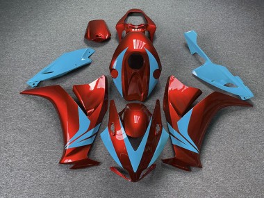 Rouge Brillant & Bleu Clair 12-16 Honda CBR1000RR Carénage