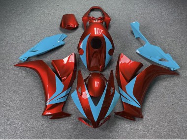 Rouge Brillant & Bleu Clair 12-16 Honda CBR1000RR Carénage