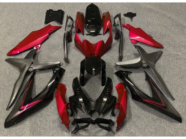 Rouge Brillant & Vert R 08-10 Suzuki GSXR 600-750 Carénage