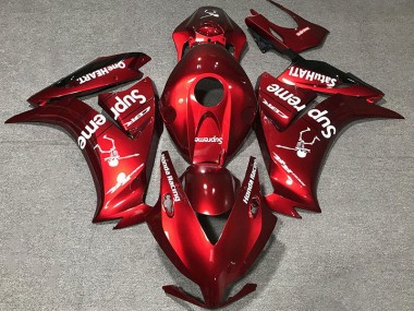 Rouge Foncé Personnalisé 12-16 Honda CBR1000RR Carénage