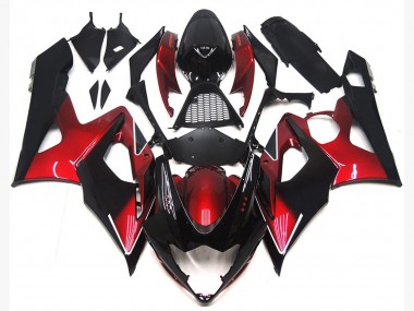 Rouge Marron & Noir Brillant 05-06 Suzuki GSXR 1000 Carénage