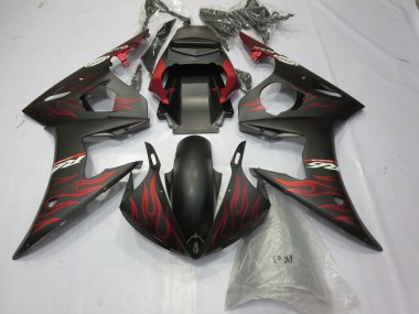 Rouge Mat Flamme 03-04 Yamaha R6 Carénage