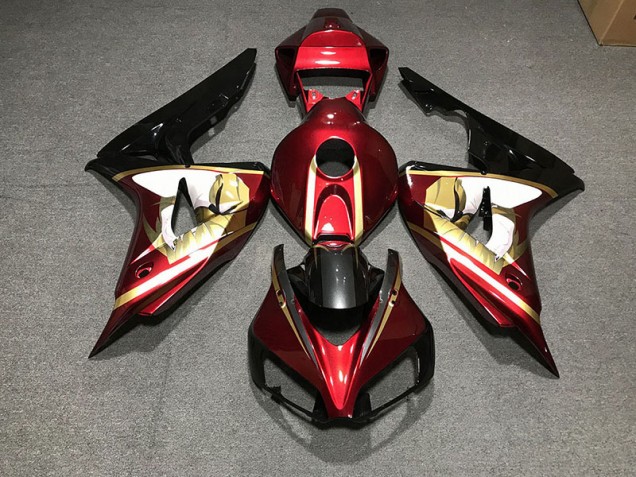 Rouge Profond & Or 06-07 Honda CBR1000RR Carénage