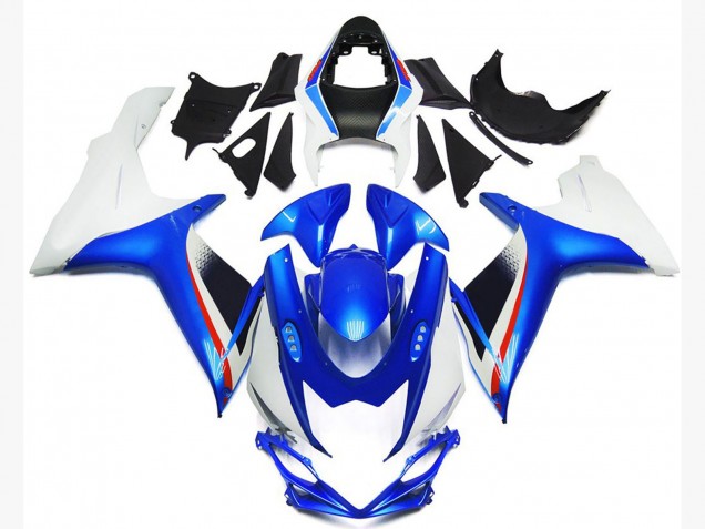 Style Bleu Profond & Blanc Brillant 11-24 Suzuki GSXR 600-750 Carénage