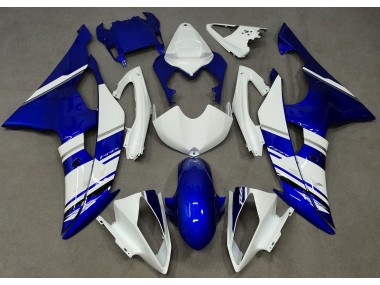 Style Personnalisé OEM Bleu & Blanc 08-16 Yamaha R6 Carénage