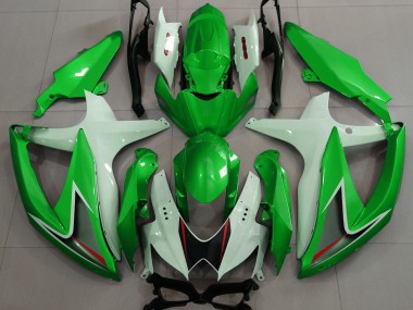 Vert Brillant & Blanc 08-10 Suzuki GSXR 600-750 Carénage