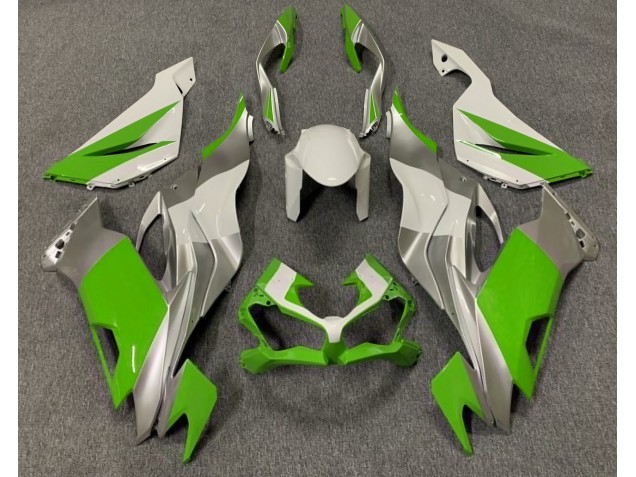 Vert Brillant Blanc & Argent 19-23 Kawasaki ZX6R Carénage