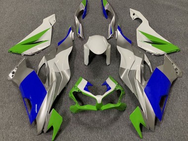 Vert Brillant Bleu & Argent 19-23 Kawasaki ZX6R Carénage