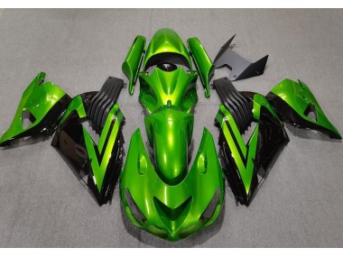 Vert Vif & Noir 06-11 Kawasaki ZX14R Carénage