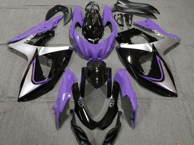 Violet Argent & Noir 09-16 Suzuki GSXR 1000 Carénage