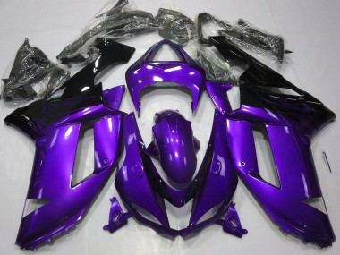 Violet Brillant & Noir 07-08 Kawasaki ZX6R Carénage