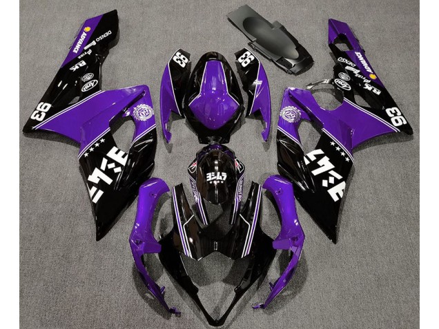 Violet Brillant & Noir Personnalisé 05-06 Suzuki GSXR 1000 Carénage