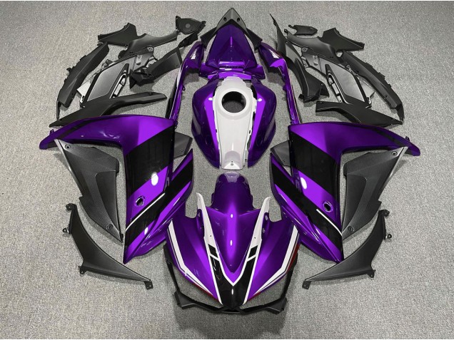 Violet Noir & Blanc 15-18 Yamaha R3 Carénage