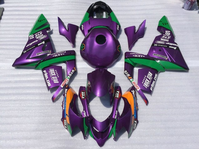 Violet & Vert Trickstar 04-05 Kawasaki ZX10R Carénage