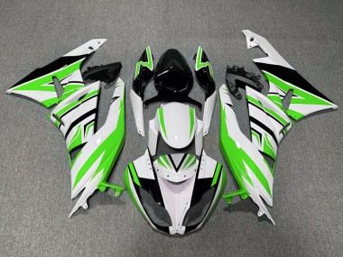 Zag Vert Blanc & Noir 09-12 Kawasaki ZX6R Carénage