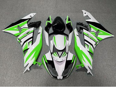 Zag Vert Blanc & Noir 09-12 Kawasaki ZX6R Carénage